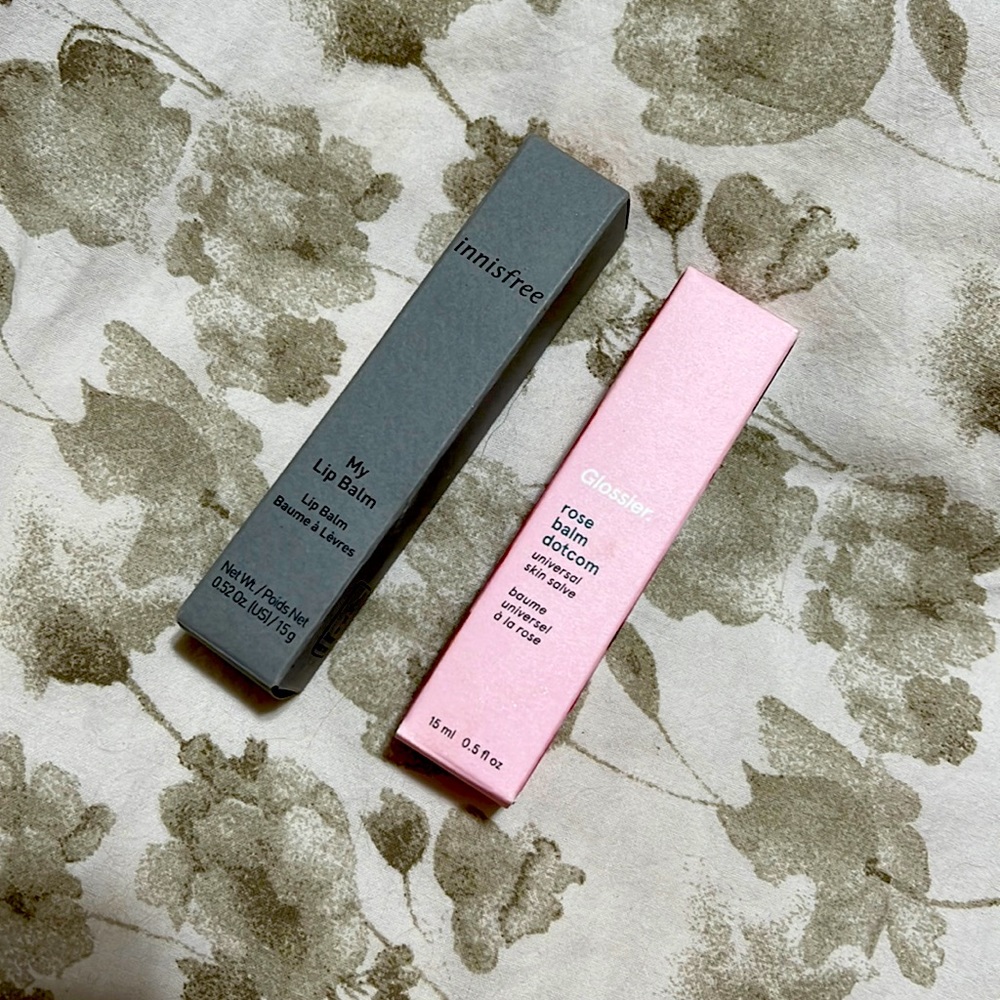 GLOSSIER & INNISFREE Lip Balm (free due to exp 04.14.2022) SEALED